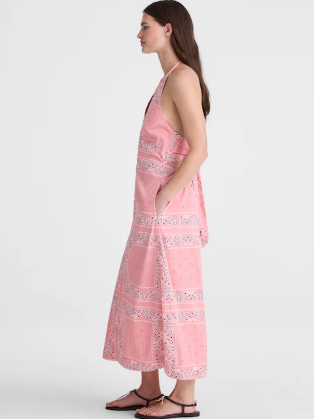 NWT Madewell x Shopbop Smocked Halter Midi Dress in Size Small - Picture 4 of 11